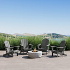 Chaises pliantes Adirondack Polytrends Laguna résistantes aux intempéries (lot de 4)