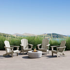 Chaises pliantes Adirondack Polytrends Laguna résistantes aux intempéries (lot de 4)