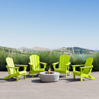 Chaises pliantes Adirondack Polytrends Laguna résistantes aux intempéries (lot de 4)