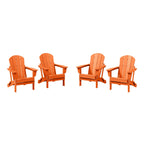 Chaises pliantes Adirondack Polytrends Laguna résistantes aux intempéries (lot de 4)