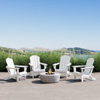 Chaises pliantes Adirondack Polytrends Laguna résistantes aux intempéries (lot de 4)
