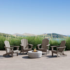 Chaises pliantes Adirondack Polytrends Laguna résistantes aux intempéries (lot de 4)