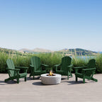 Chaises pliantes Adirondack Polytrends Laguna résistantes aux intempéries (lot de 4)