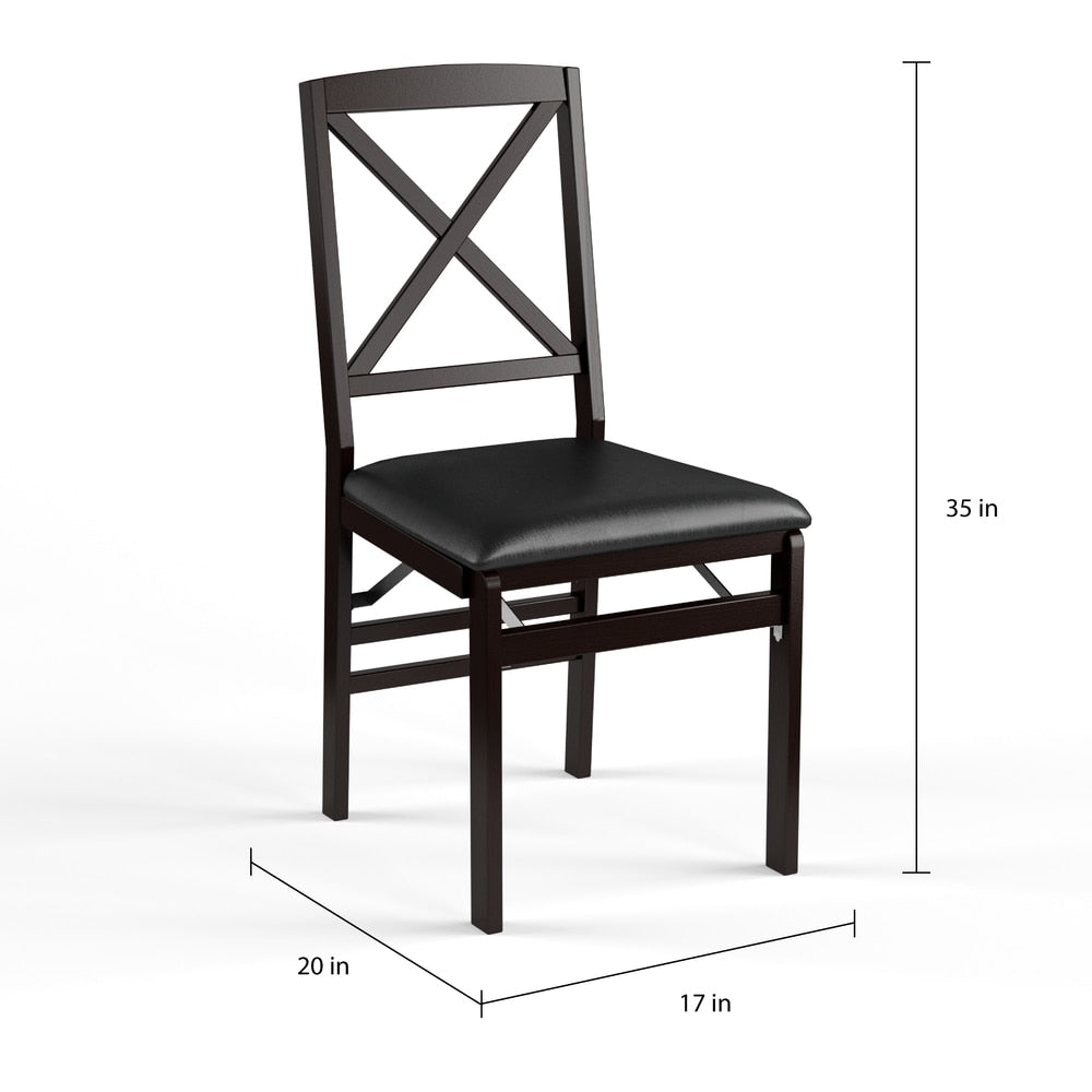 Chaise pliante Porch &amp; Den Espresso (lot de 2)