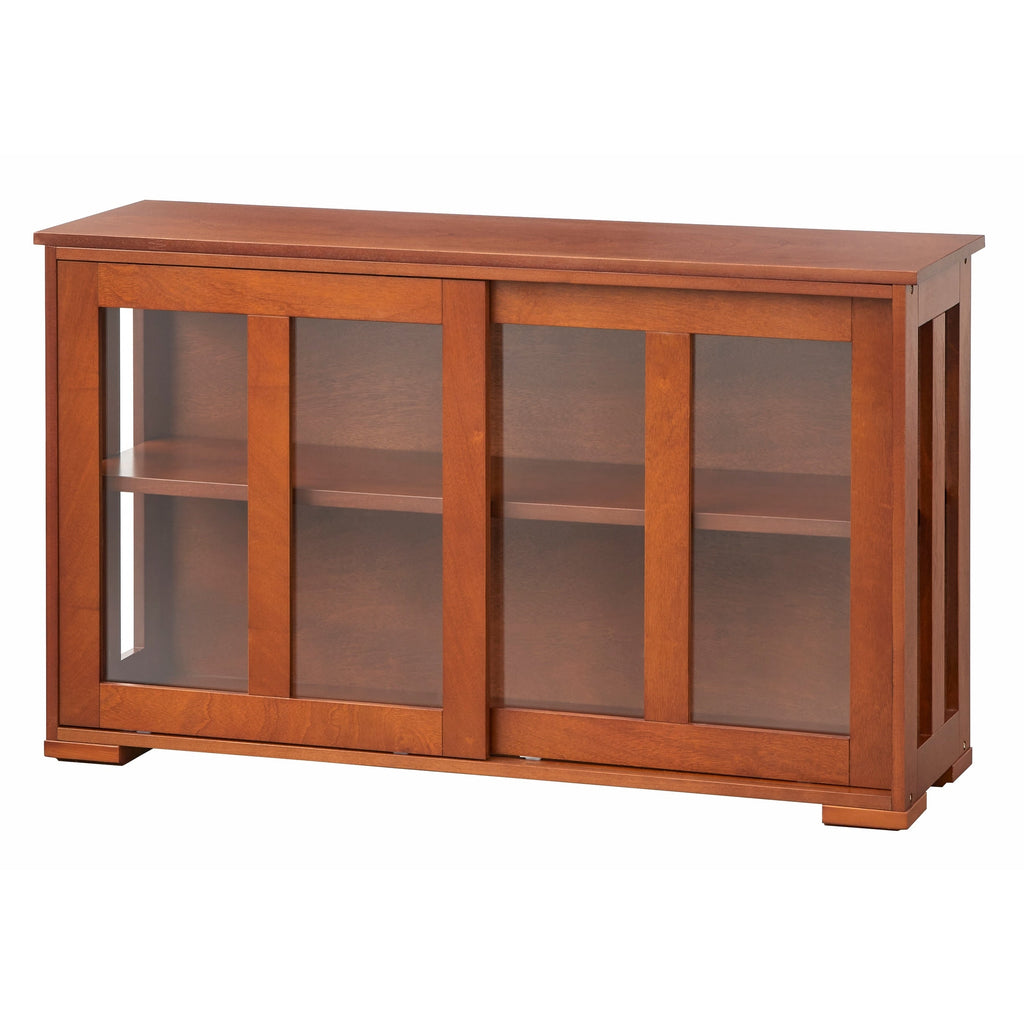 Armoire à porcelaine empilable avec portes coulissantes en verre de style porche et den Jefferson