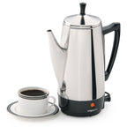 Cafetière Presto en acier inoxydable, percolateur robuste 12 tasses, argent - 2,79