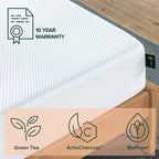 Matelas en mousse à mémoire de forme Priage by Zinus de 8 pouces au thé vert