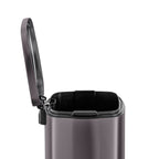 Poubelles rectangulaires Qualiazero de 13,2 gallons et deux de 1,3 gallon à pédale - Ensemble familial