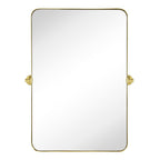 Miroir mural rectangulaire pivotant et inclinable en métal TEHOME Jonathan