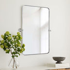 Miroir mural rectangulaire pivotant et inclinable en métal TEHOME Jonathan