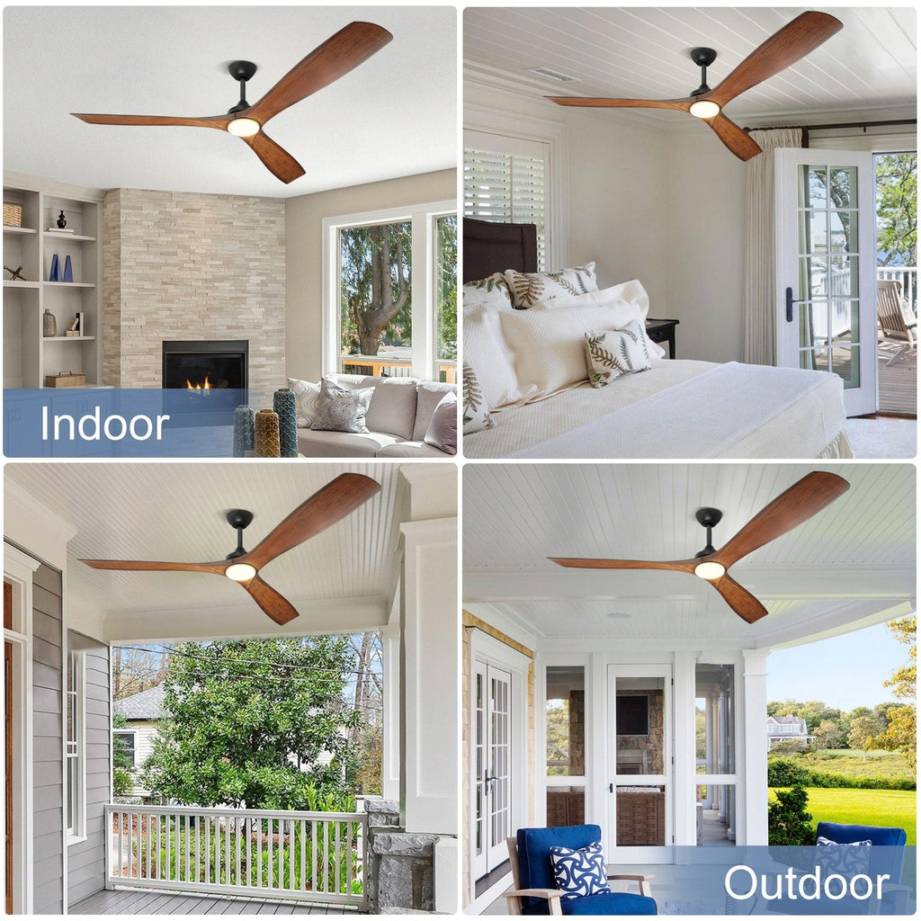 Ventilateur de plafond à distance avec lumières encastrées