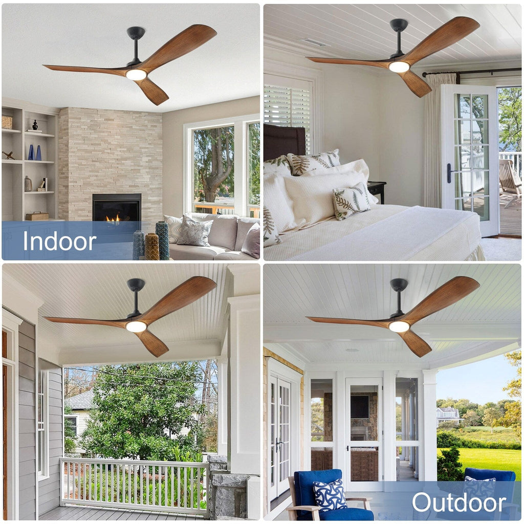Ventilateur de plafond à distance avec lumières encastrées