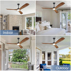 Ventilateur de plafond à distance avec lumières encastrées
