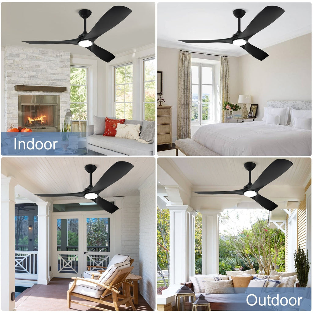 Ventilateur de plafond à distance avec lumières encastrées