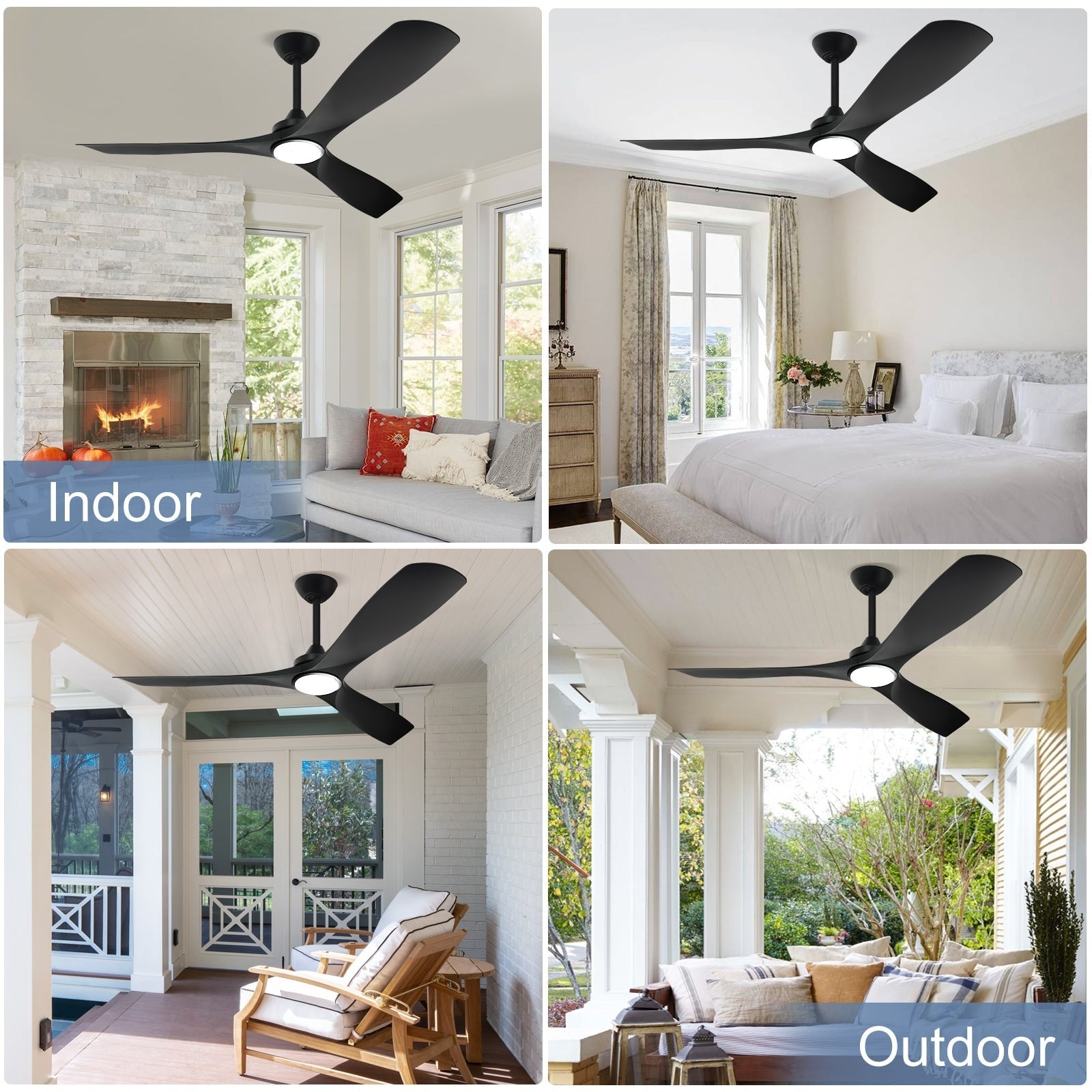Ventilateur de plafond à distance avec lumières encastrées