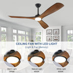 Ventilateur de plafond à distance avec lumières encastrées