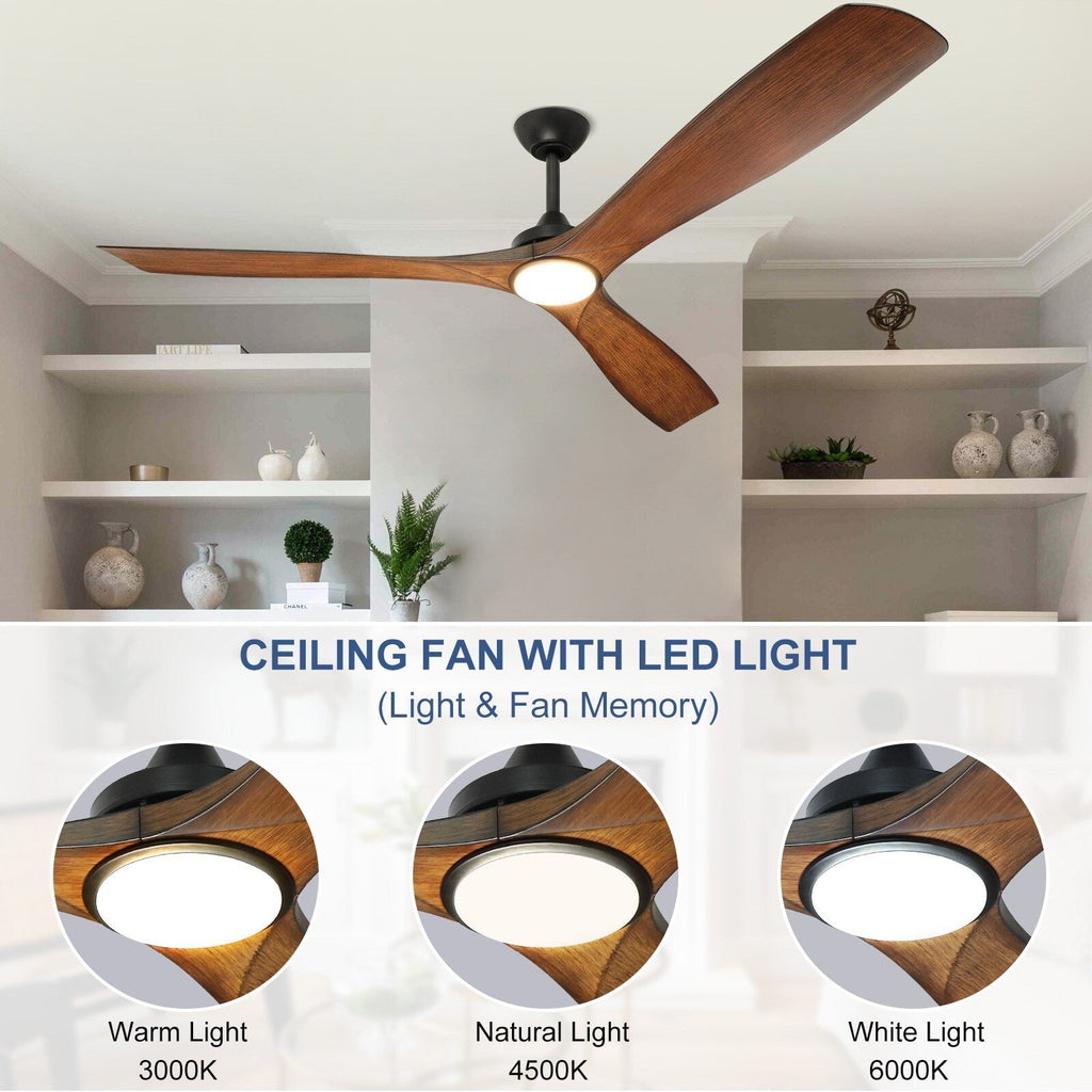Ventilateur de plafond à distance avec lumières encastrées