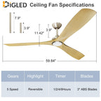 Ventilateur de plafond à distance avec lumières encastrées