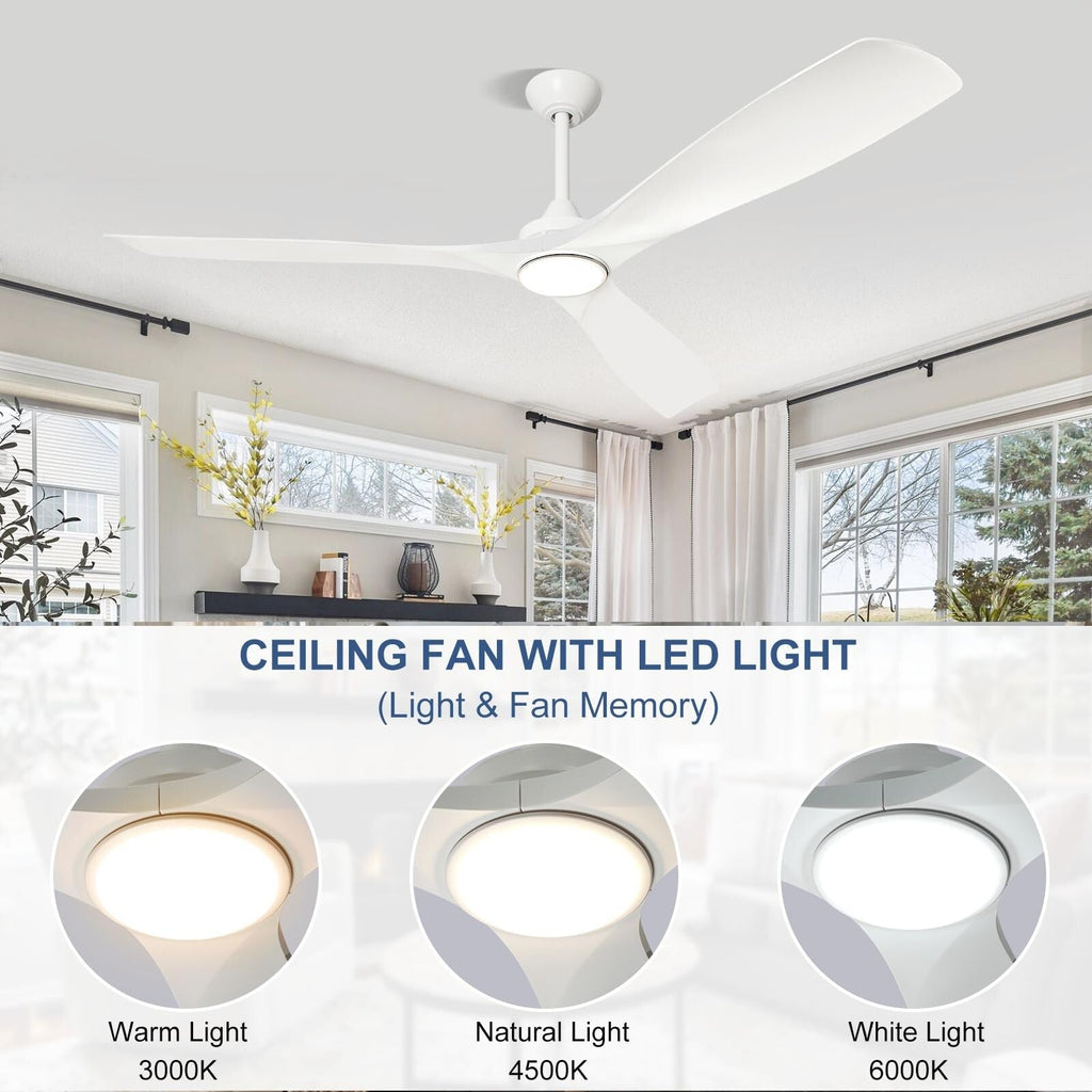 Ventilateur de plafond à distance avec lumières encastrées