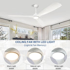 Ventilateur de plafond à distance avec lumières encastrées