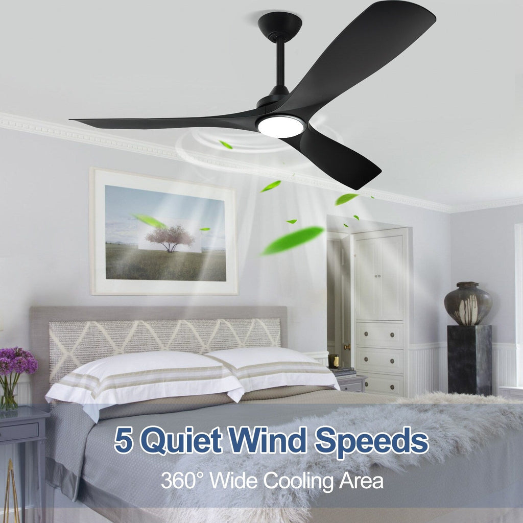 Ventilateur de plafond à distance avec lumières encastrées