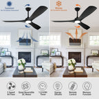 Ventilateur de plafond à distance avec lumières encastrées
