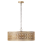 Lustre à 3 lumières River of Goods Bryar en laiton et cristal 23,5 W - 23,5 x 23,5 x 61,5