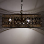 Lustre à 3 lumières River of Goods Bryar en laiton et cristal 23,5 W - 23,5 x 23,5 x 61,5
