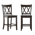 Chaises de comptoir Ronda à dossier double en X (lot de 2)
