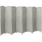 Cloison de séparation pliable et brise-vue haute, 8 panneaux – 244 cm (L) x 49,5 cm (l) x 175 cm (H)