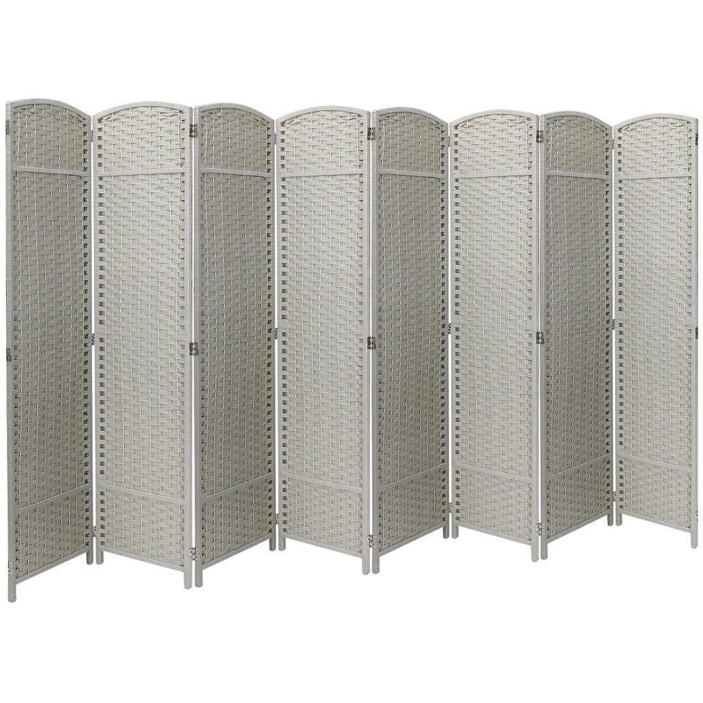 Cloison de séparation pliable et brise-vue haute, 8 panneaux – 244 cm (L) x 49,5 cm (l) x 175 cm (H)