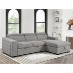 Canapé d'angle convertible Roomfitters 103 avec méridienne de rangement, appuie-têtes réglables et canapé-lit en L