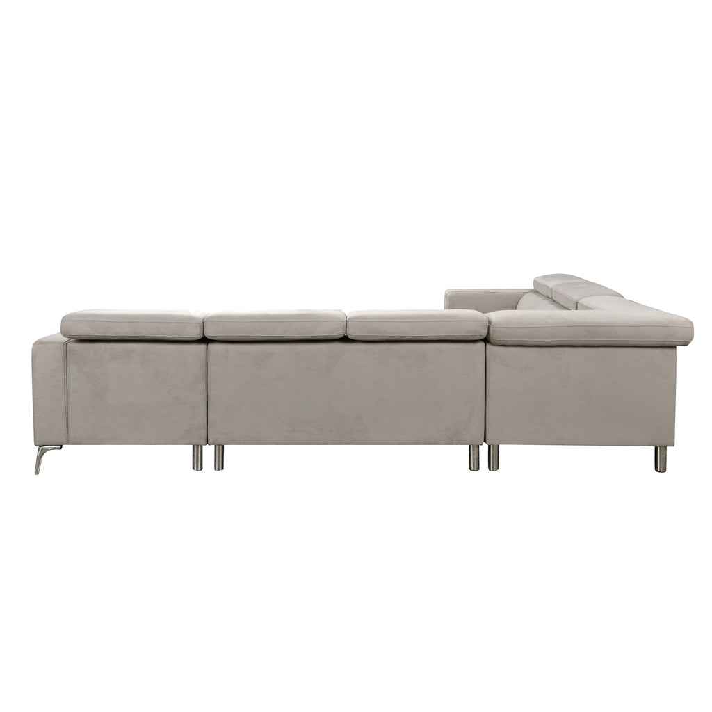 Canapé sectionnel surdimensionné Roomfitters 122 avec rangement pour méridienne, canapé contemporain en U 7 places