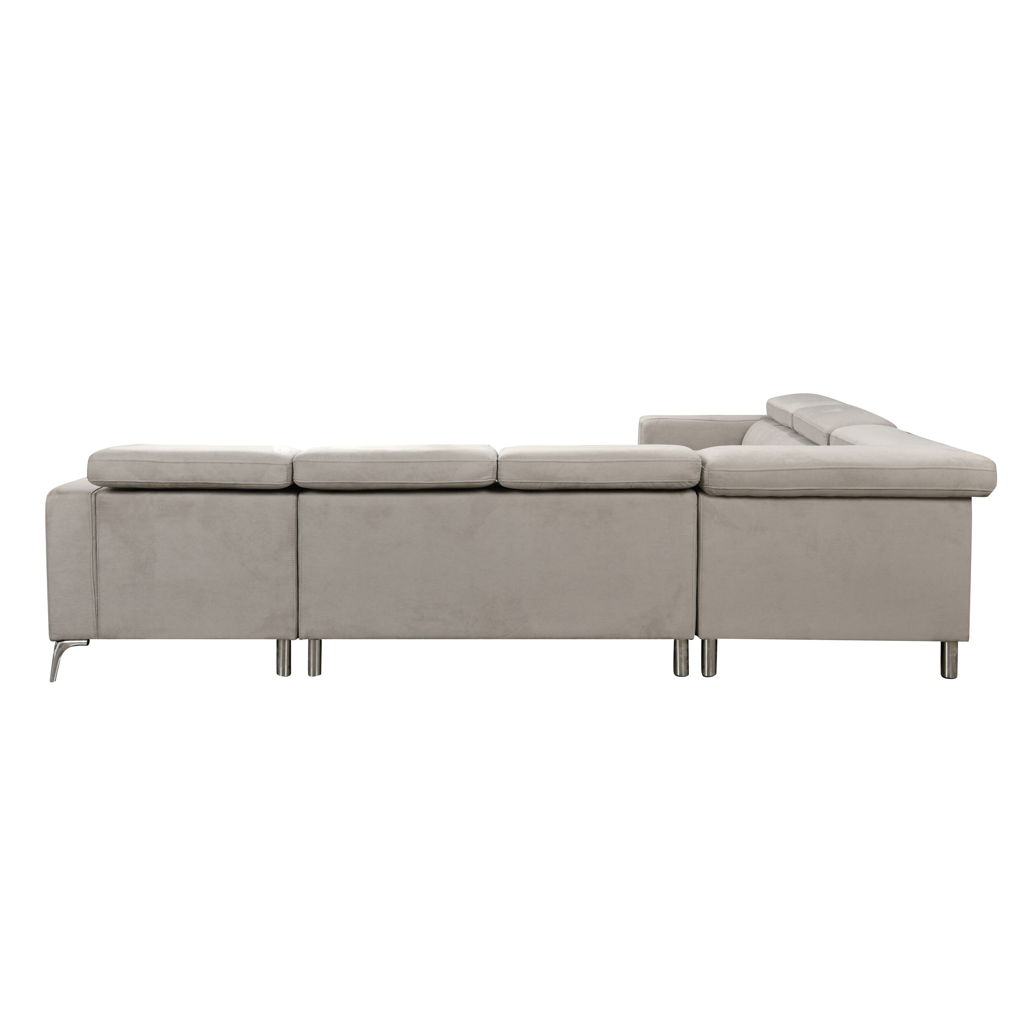 Canapé sectionnel surdimensionné Roomfitters 122 avec rangement pour méridienne, canapé contemporain en U 7 places