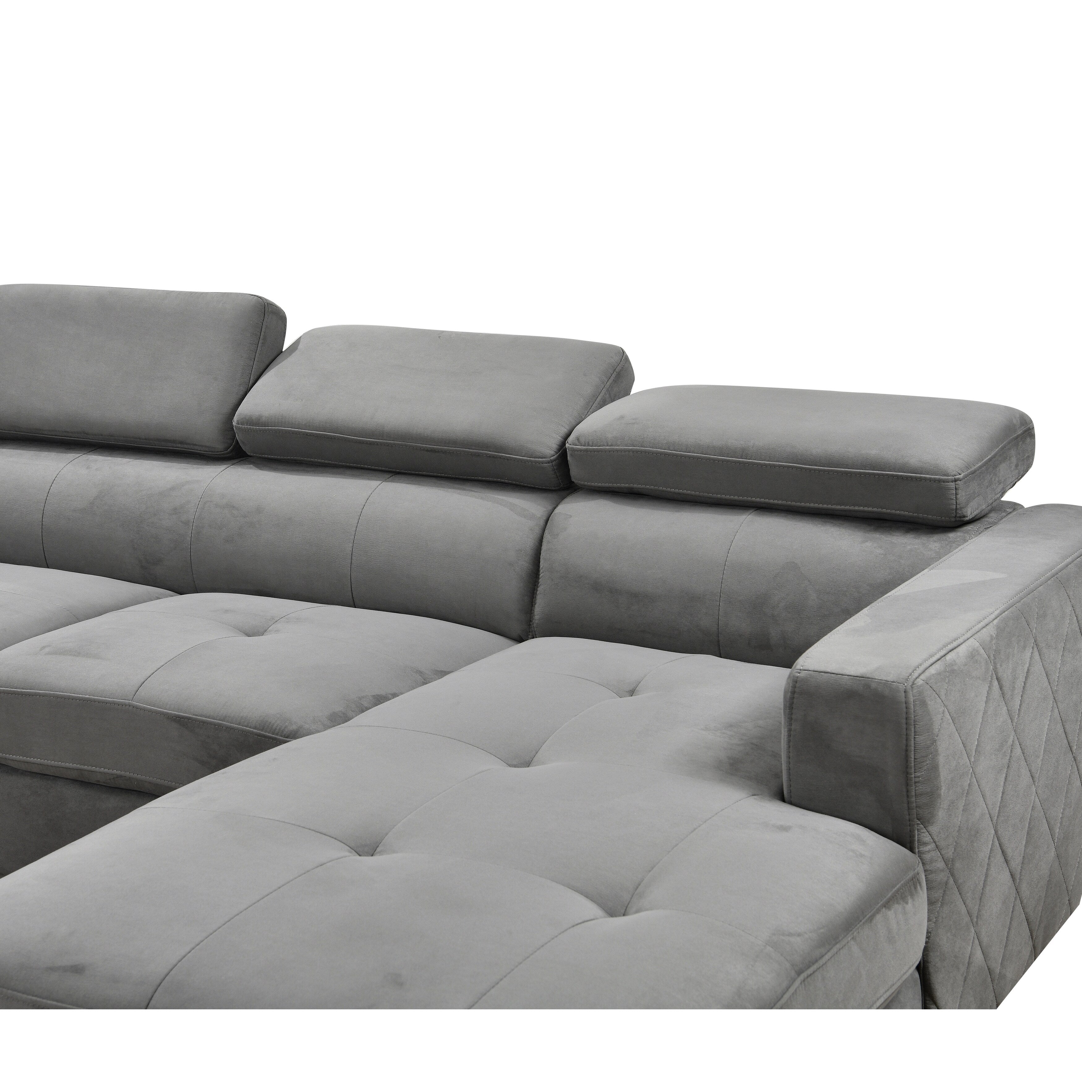 Canapé sectionnel surdimensionné Roomfitters 122 avec rangement pour méridienne, canapé contemporain en U 7 places