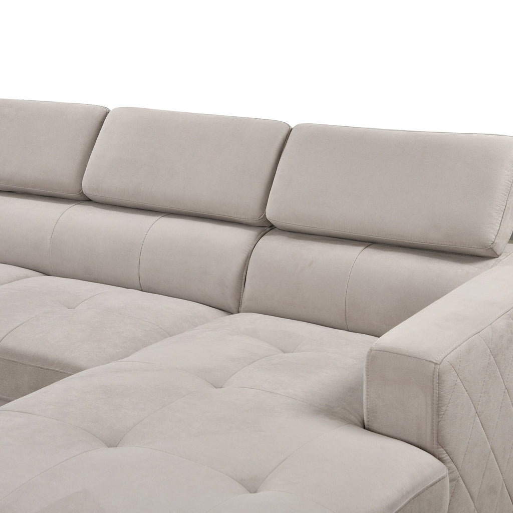 Canapé sectionnel surdimensionné Roomfitters 122 avec rangement pour méridienne, canapé contemporain en U 7 places