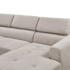 Canapé sectionnel surdimensionné Roomfitters 122 avec rangement pour méridienne, canapé contemporain en U 7 places