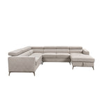 Canapé sectionnel surdimensionné Roomfitters 122 avec rangement pour méridienne, canapé contemporain en U 7 places