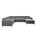 Canapé sectionnel surdimensionné Roomfitters 122 avec rangement pour méridienne, canapé contemporain en U 7 places