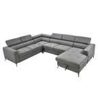 Canapé sectionnel surdimensionné Roomfitters 122 avec rangement pour méridienne, canapé contemporain en U 7 places