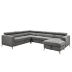 Canapé sectionnel surdimensionné Roomfitters 122 avec rangement pour méridienne, canapé contemporain en U 7 places