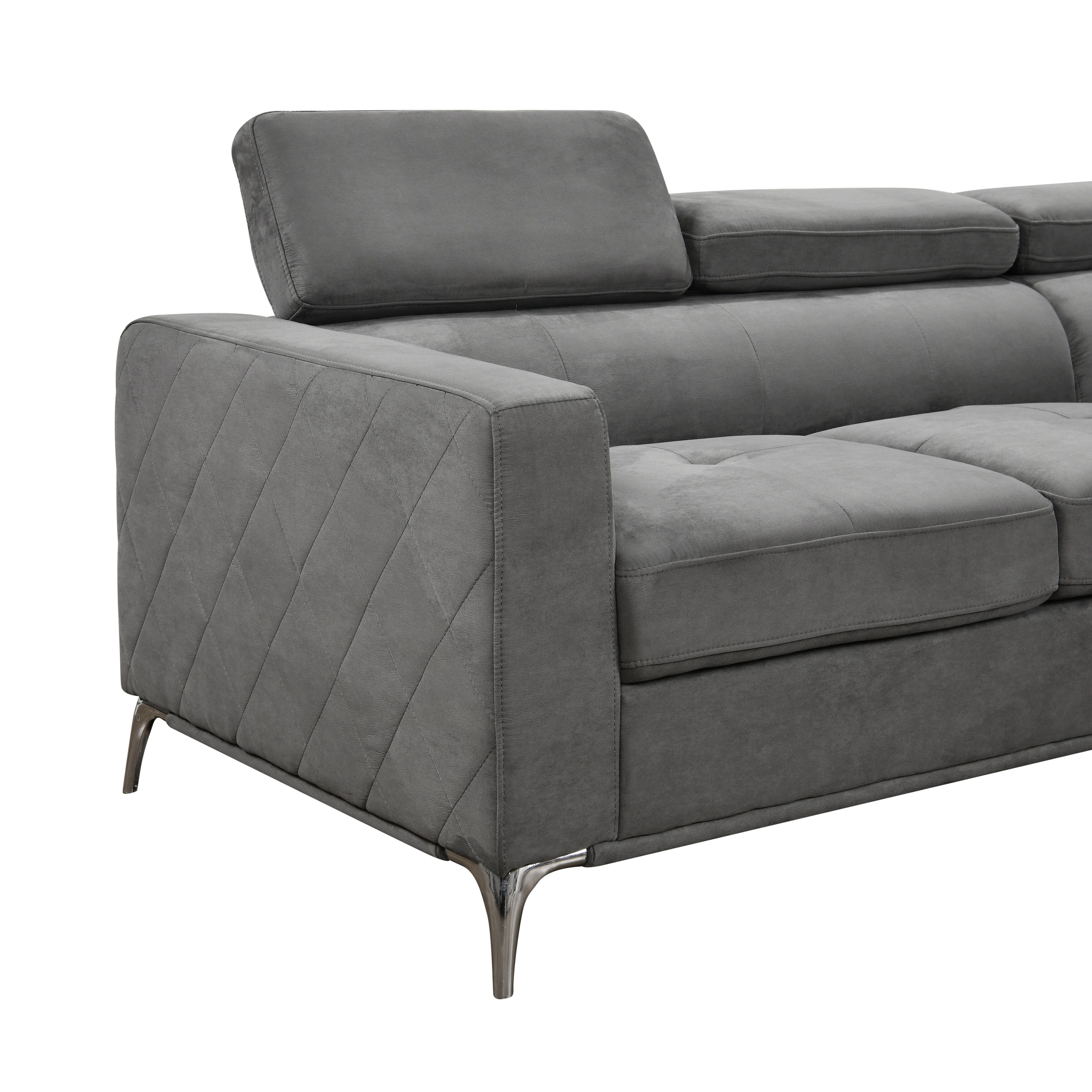 Canapé sectionnel surdimensionné Roomfitters 122 avec rangement pour méridienne, canapé contemporain en U 7 places
