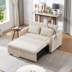 Canapé-lit convertible Roomfitters avec ports USB, poches latérales, porte-gobelets et support de téléphone pivotant pour le salon