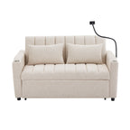 Canapé-lit convertible Roomfitters avec ports USB, poches latérales, porte-gobelets et support de téléphone pivotant pour le salon