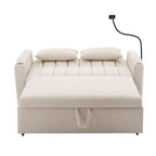 Canapé-lit convertible Roomfitters avec ports USB, poches latérales, porte-gobelets et support de téléphone pivotant pour le salon