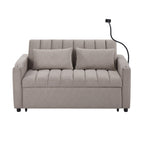 Canapé-lit convertible Roomfitters avec ports USB, poches latérales, porte-gobelets et support de téléphone pivotant pour le salon