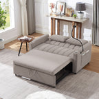 Canapé-lit convertible Roomfitters avec ports USB, poches latérales, porte-gobelets et support de téléphone pivotant pour le salon