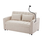 Canapé-lit convertible Roomfitters avec ports USB, poches latérales, porte-gobelets et support de téléphone pivotant pour le salon