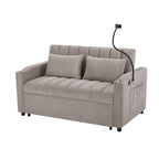 Canapé-lit convertible Roomfitters avec ports USB, poches latérales, porte-gobelets et support de téléphone pivotant pour le salon