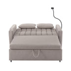 Canapé-lit convertible Roomfitters avec ports USB, poches latérales, porte-gobelets et support de téléphone pivotant pour le salon